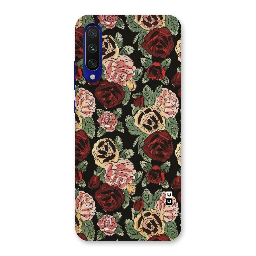Dark Pastel Flowers Back Case for Mi A3