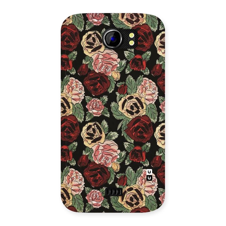 Dark Pastel Flowers Back Case for Micromax Canvas 2 A110