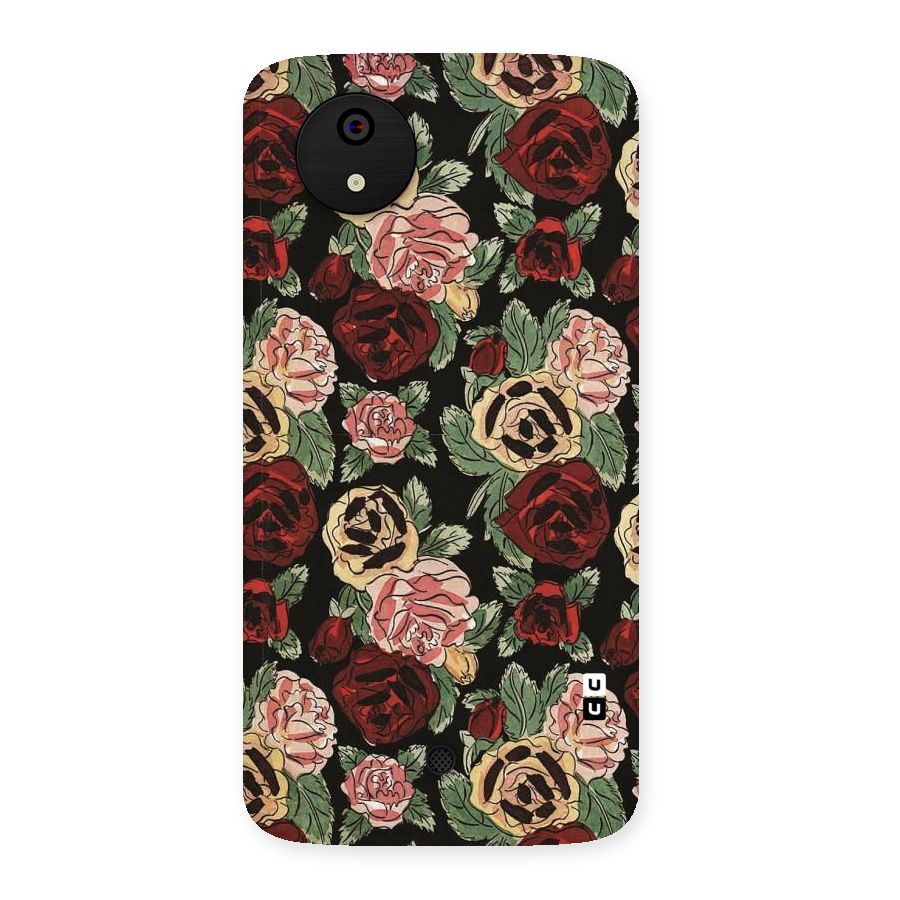 Dark Pastel Flowers Back Case for Micromax Canvas A1