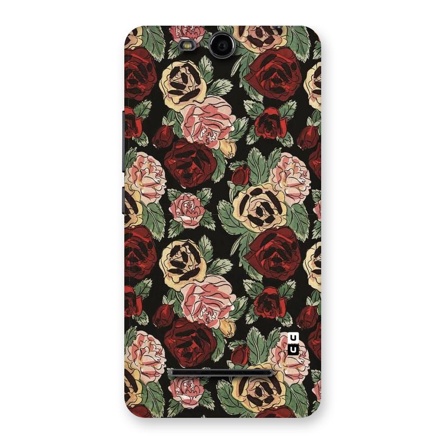 Dark Pastel Flowers Back Case for Micromax Canvas Juice 3 Q392