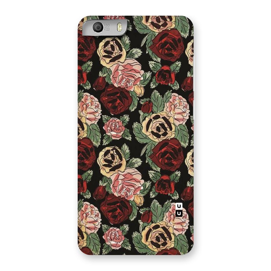Dark Pastel Flowers Back Case for Micromax Canvas Knight 2