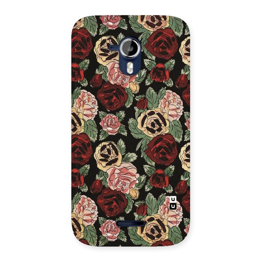 Dark Pastel Flowers Back Case for Micromax Canvas Magnus A117