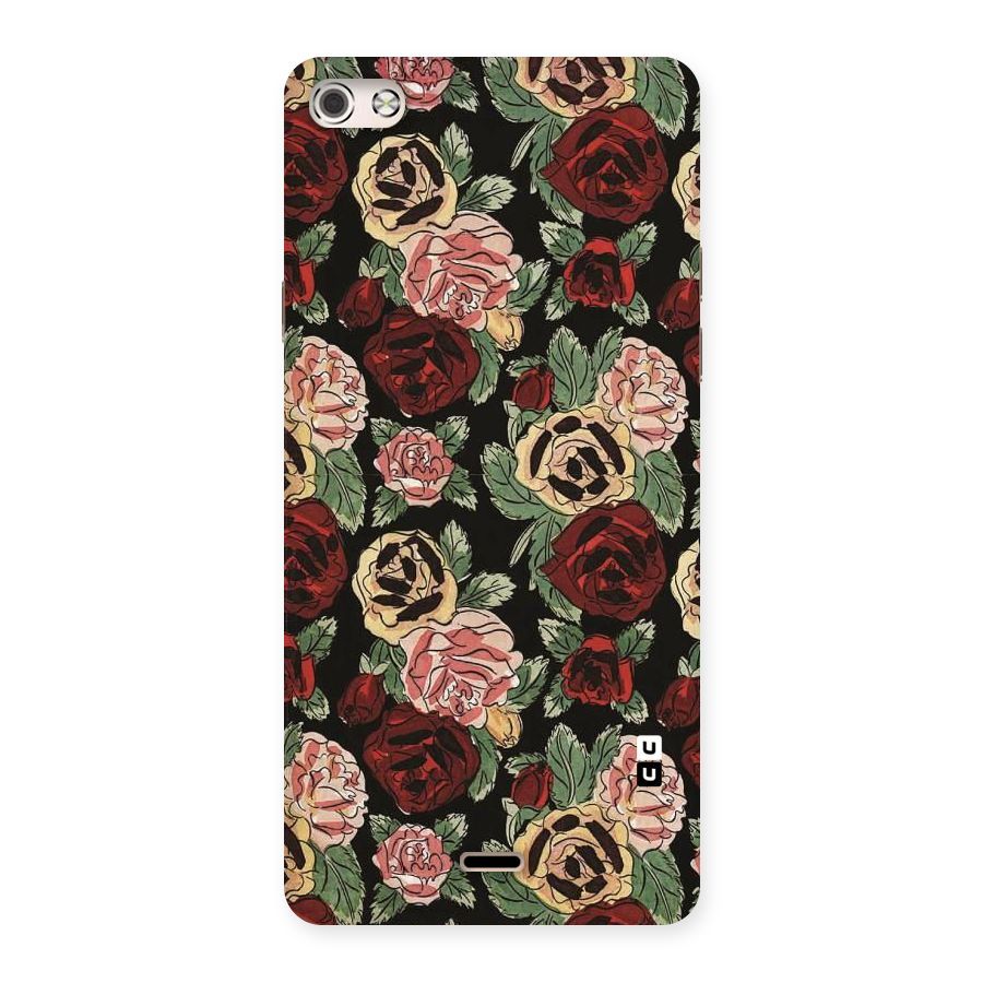 Dark Pastel Flowers Back Case for Micromax Canvas Silver 5