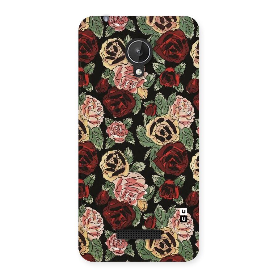 Dark Pastel Flowers Back Case for Micromax Canvas Spark Q380