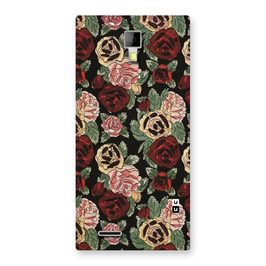Dark Pastel Flowers Back Case for Micromax Canvas Xpress A99