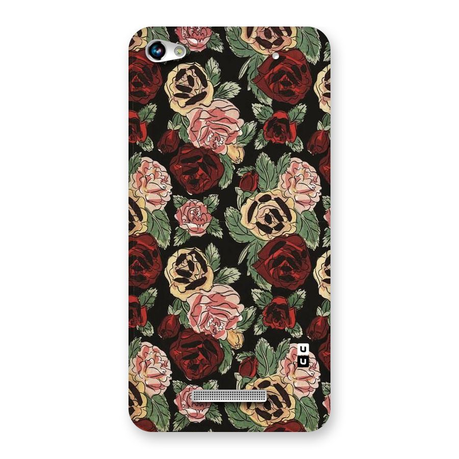 Dark Pastel Flowers Back Case for Micromax Hue 2