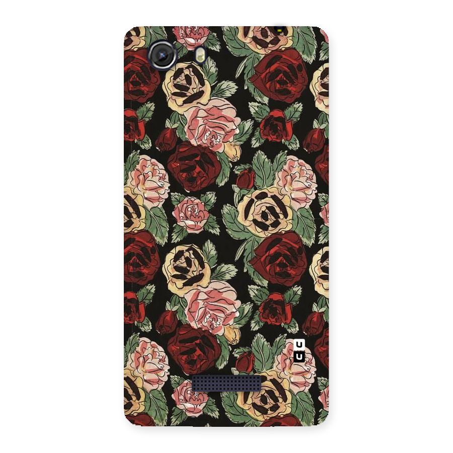 Dark Pastel Flowers Back Case for Micromax Unite 3