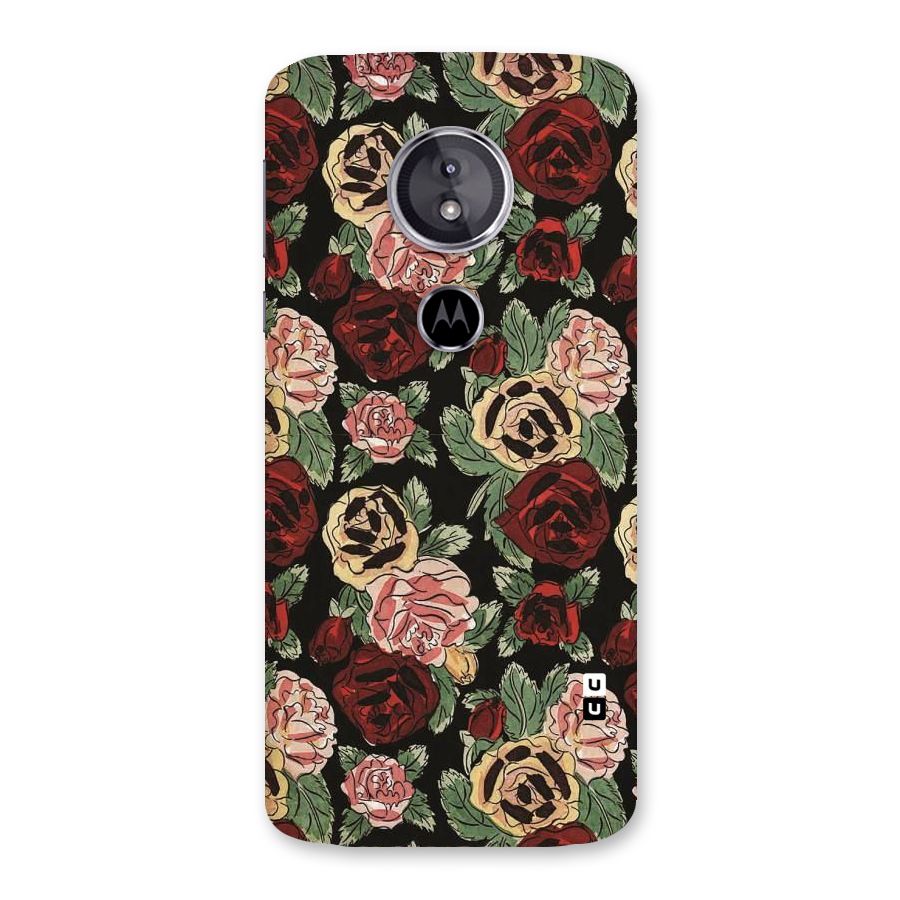Dark Pastel Flowers Back Case for Moto E5