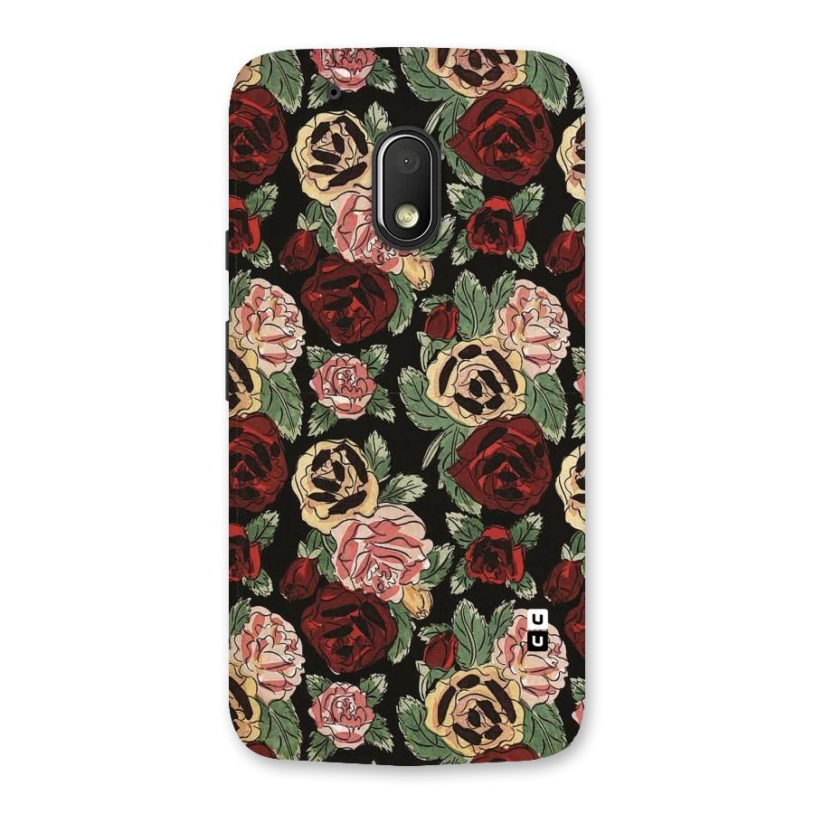 Dark Pastel Flowers Back Case for Moto G4 Play