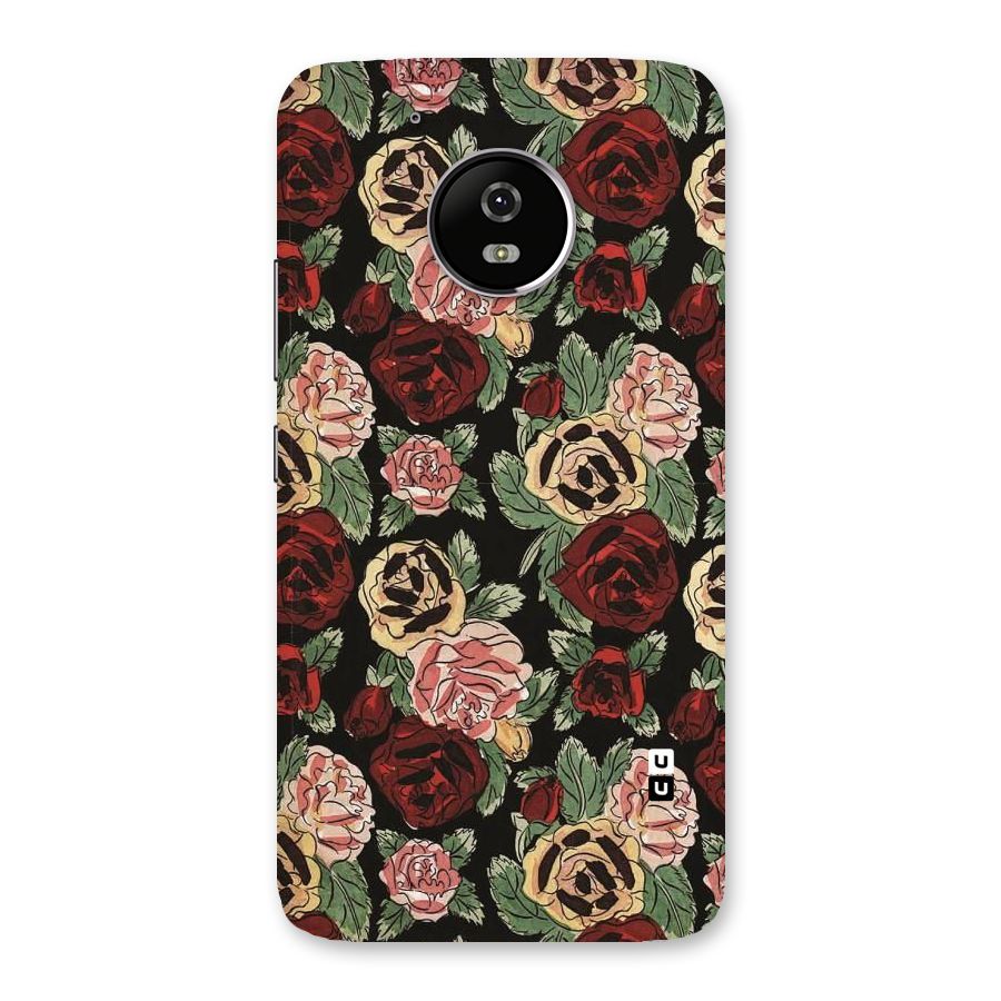 Dark Pastel Flowers Back Case for Moto G5