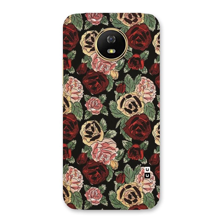 Dark Pastel Flowers Back Case for Moto G5s