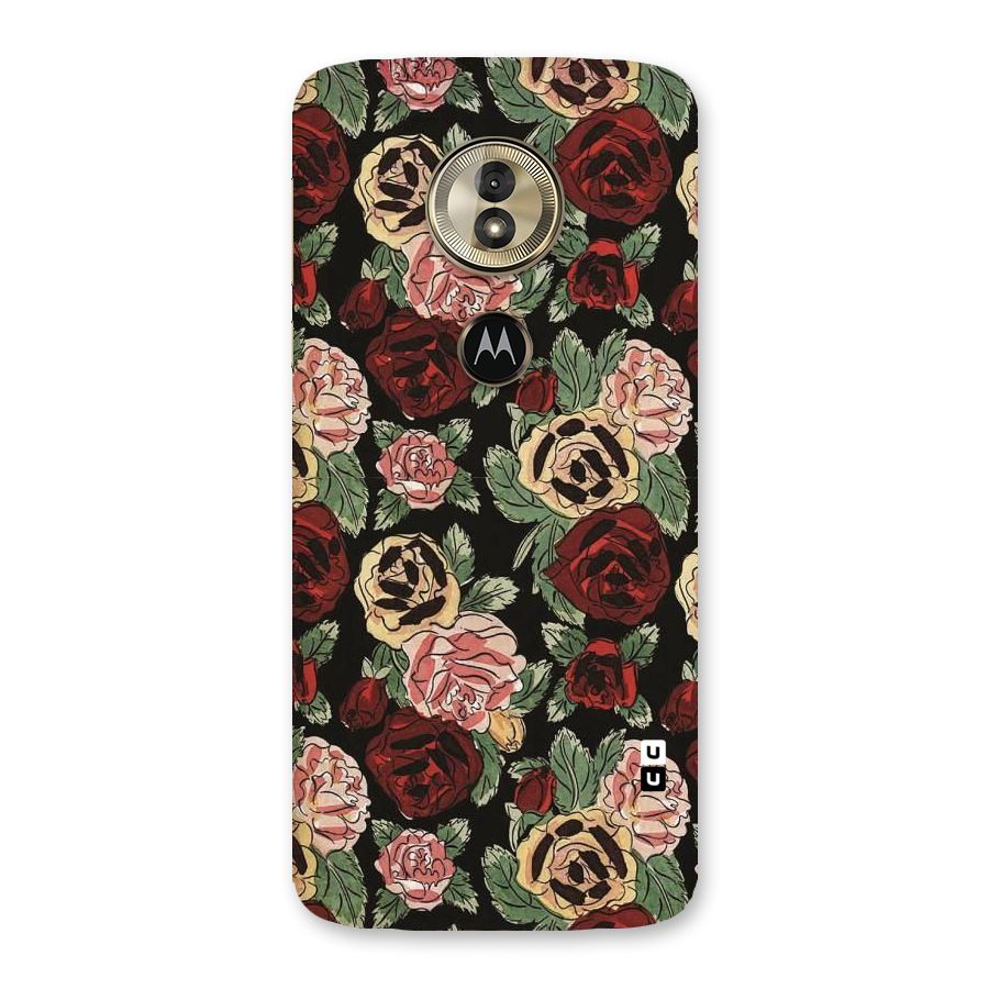 Dark Pastel Flowers Back Case for Moto G6 Play