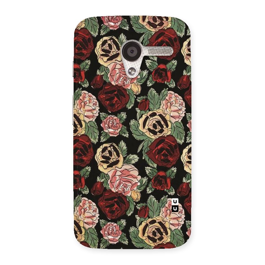Dark Pastel Flowers Back Case for Moto X