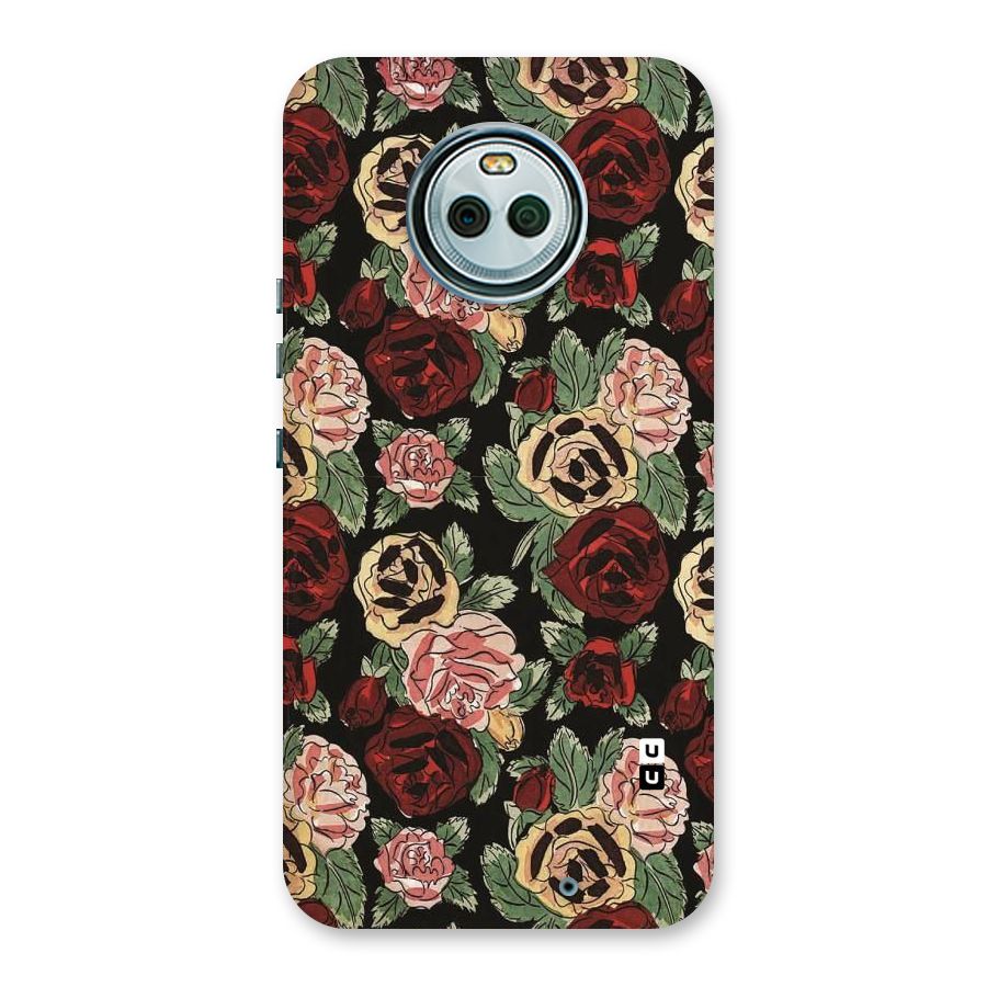 Dark Pastel Flowers Back Case for Moto X4