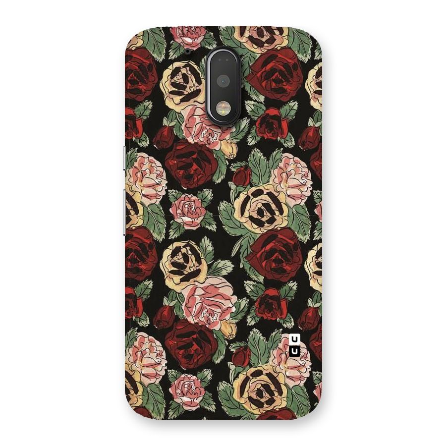 Dark Pastel Flowers Back Case for Motorola Moto G4 Plus