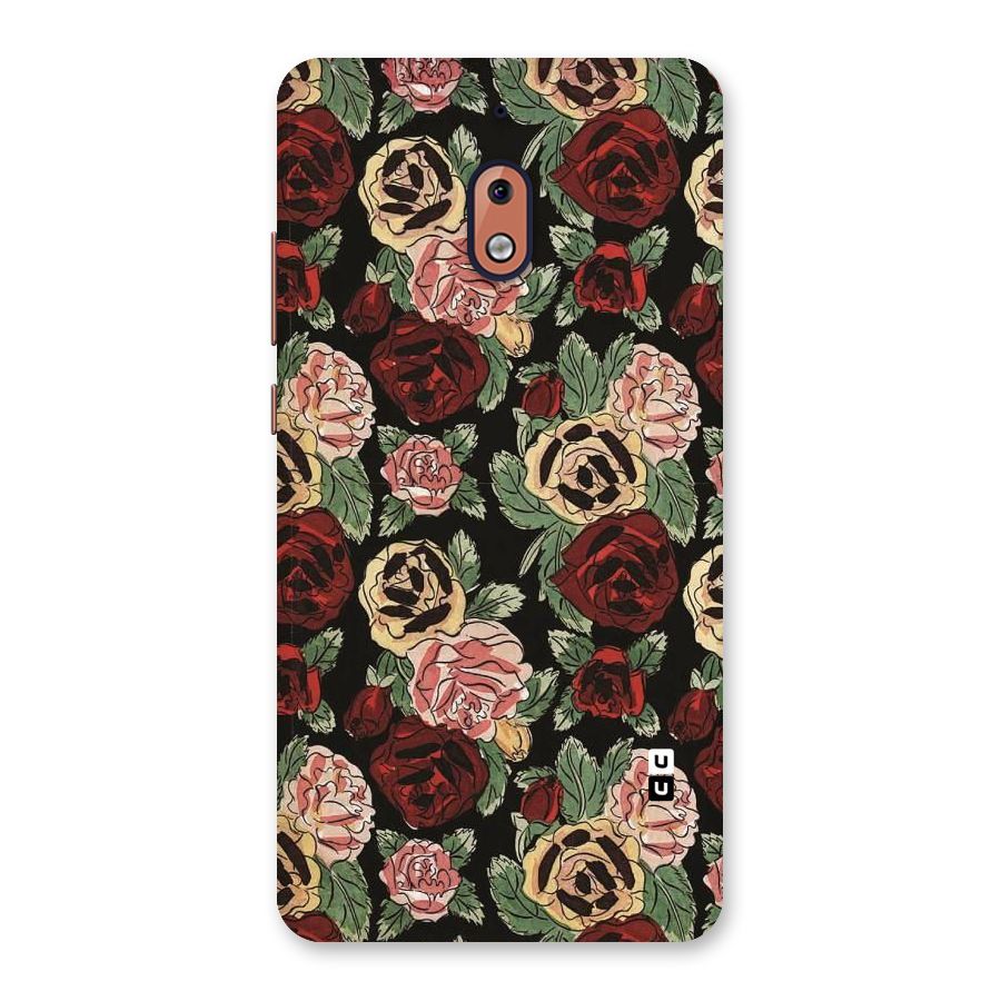Dark Pastel Flowers Back Case for Nokia 2.1