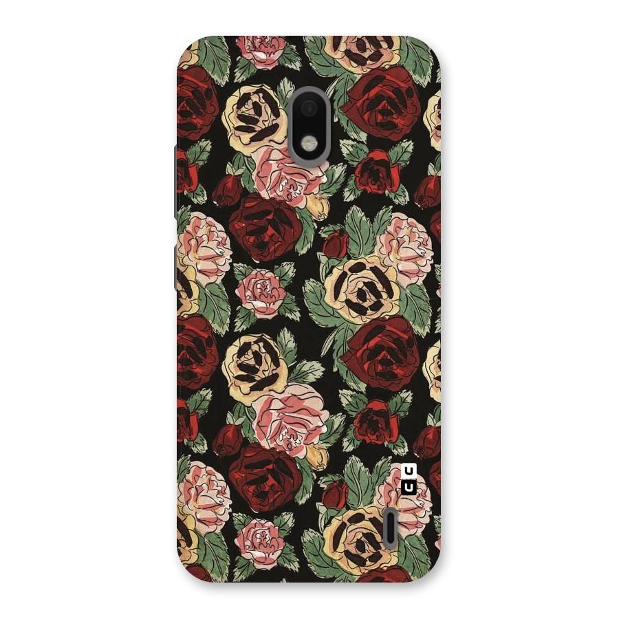 Dark Pastel Flowers Back Case for Nokia 2.2