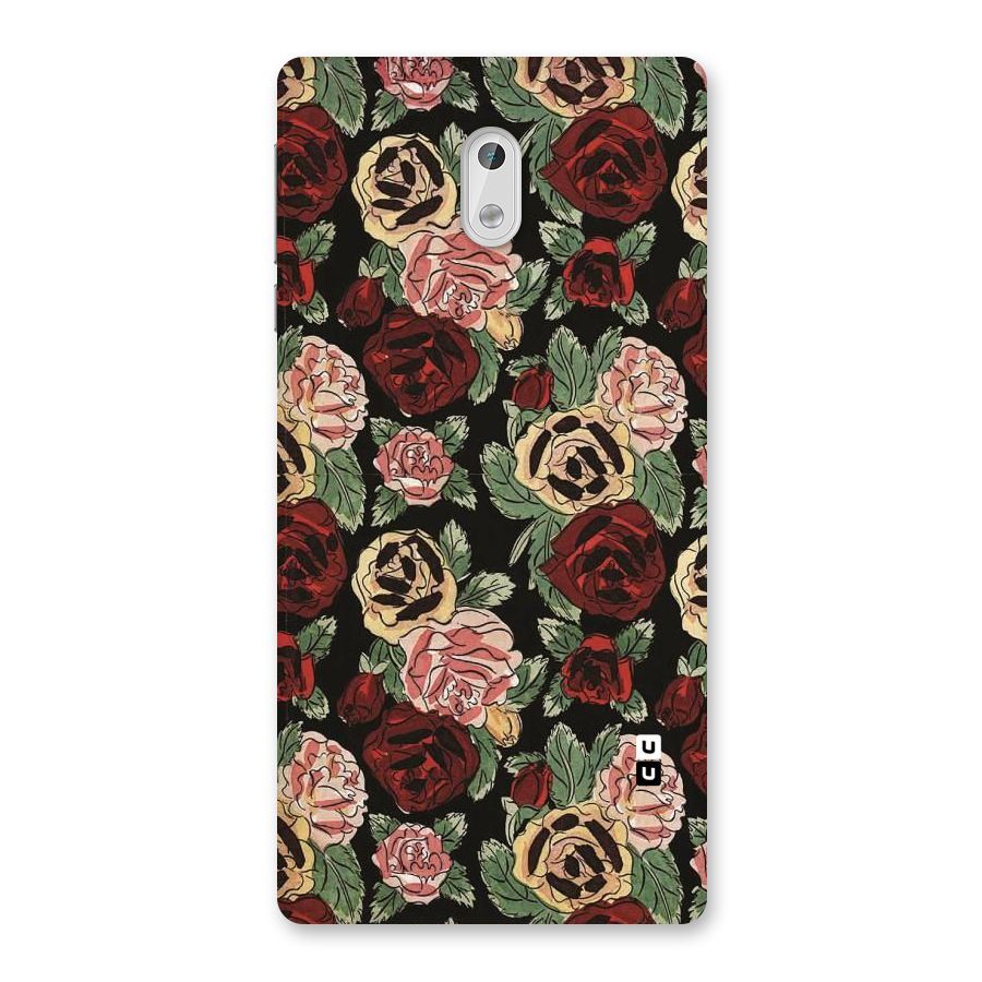 Dark Pastel Flowers Back Case for Nokia 3