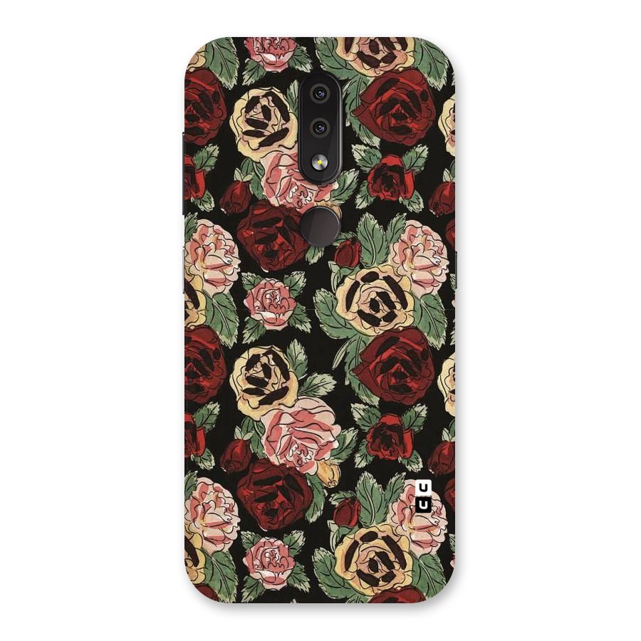 Dark Pastel Flowers Back Case for Nokia 4.2