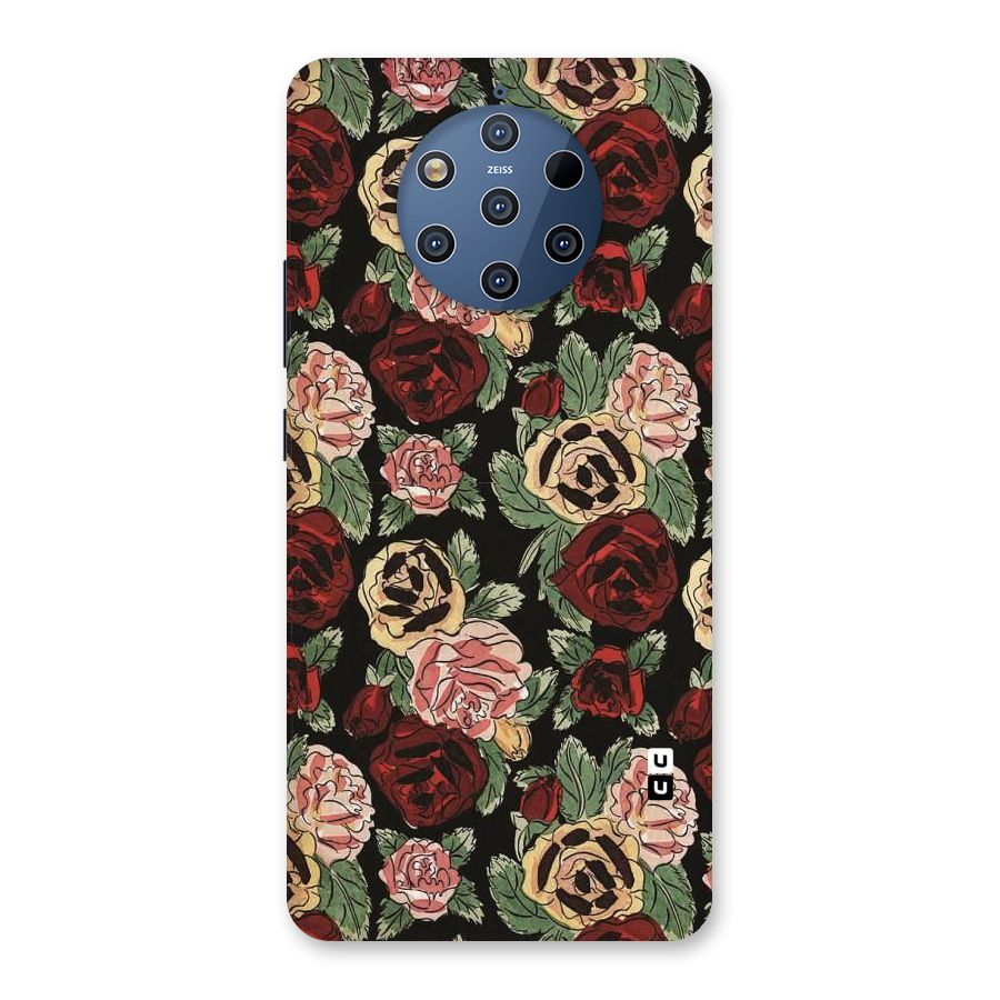 Dark Pastel Flowers Back Case for Nokia 9 PureView