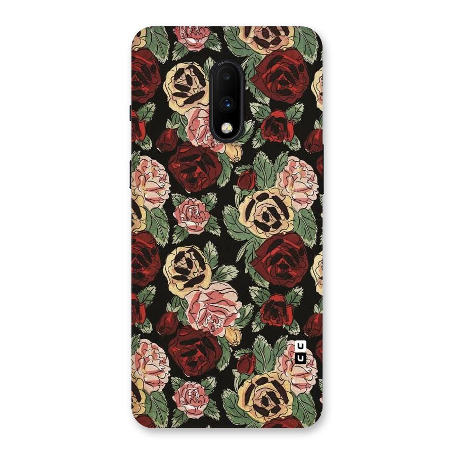 Dark Pastel Flowers Back Case for OnePlus 7