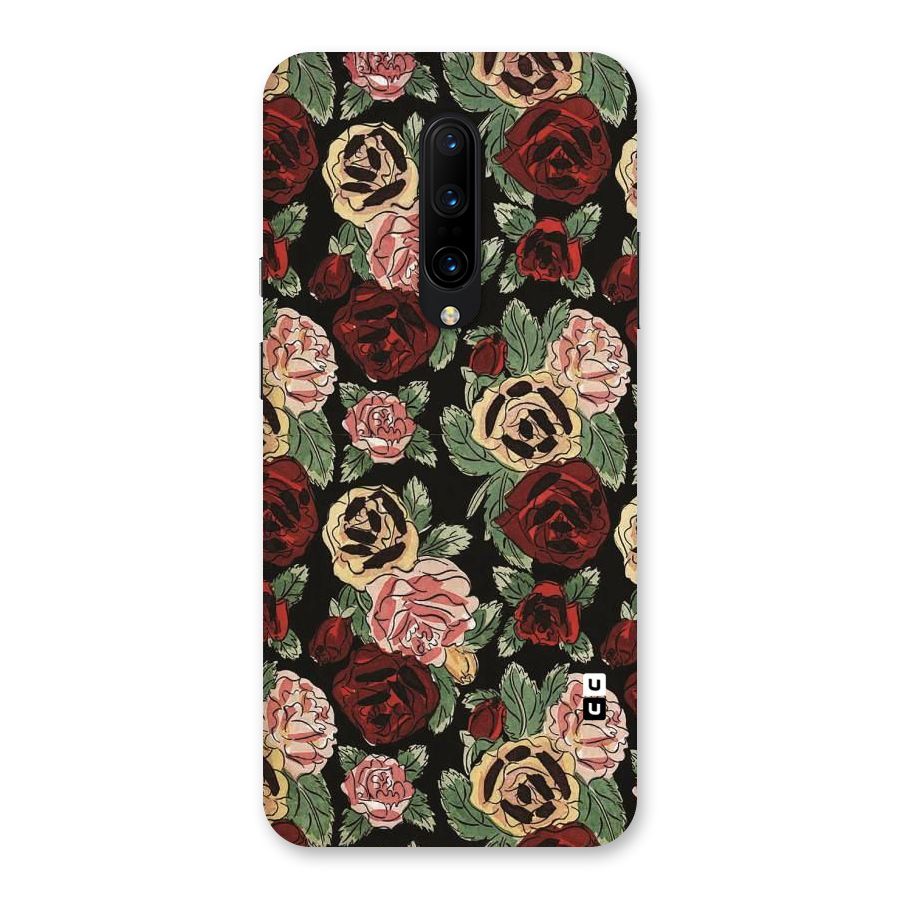 Dark Pastel Flowers Back Case for OnePlus 7 Pro