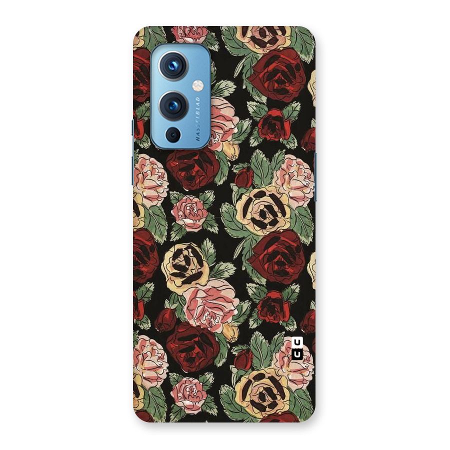Dark Pastel Flowers Back Case for OnePlus 9