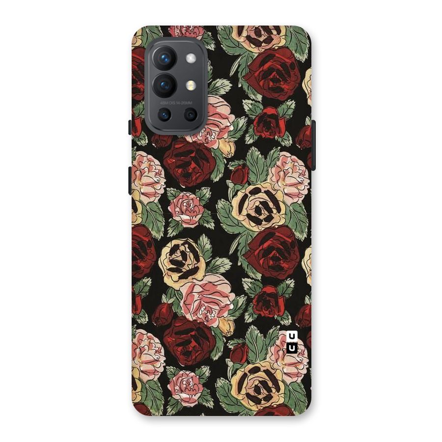 Dark Pastel Flowers Back Case for OnePlus 9R