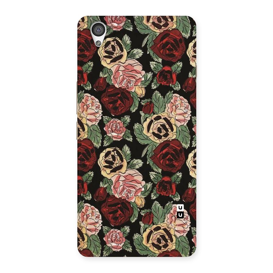 Dark Pastel Flowers Back Case for OnePlus X
