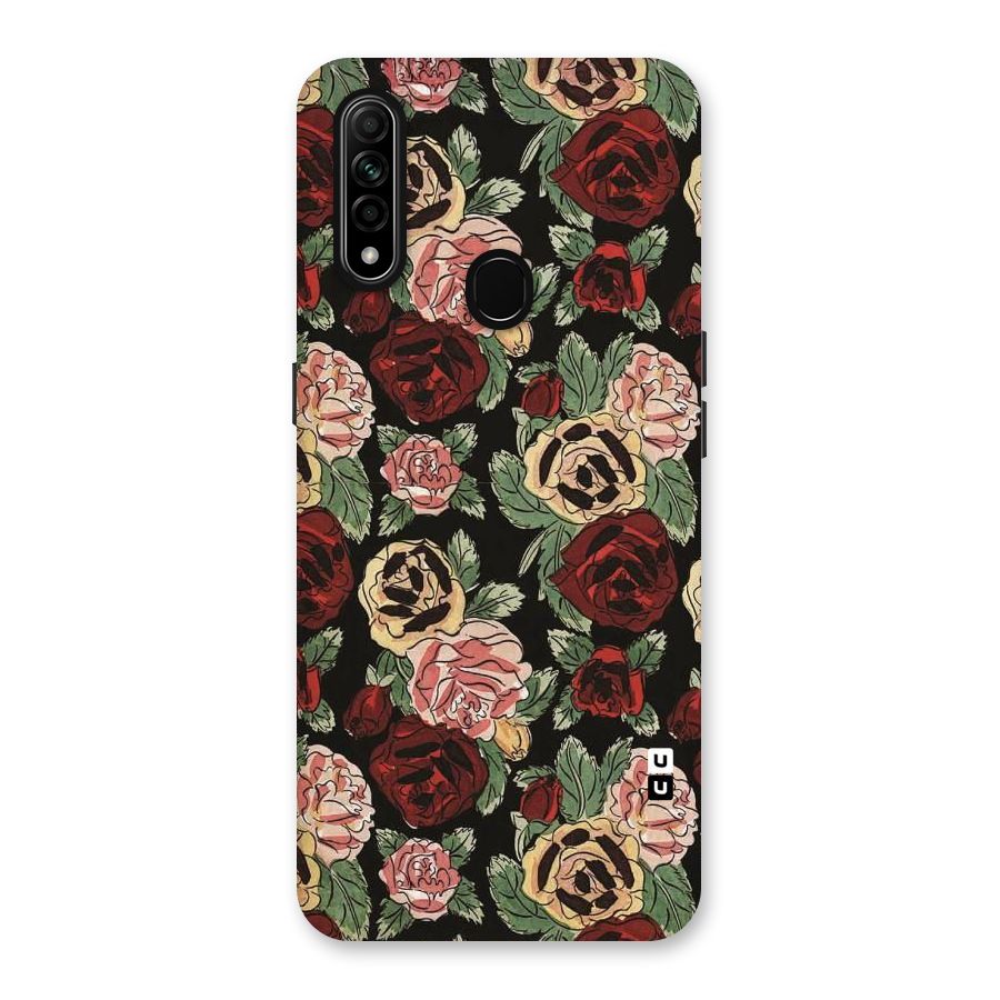 Dark Pastel Flowers Back Case for Oppo A31