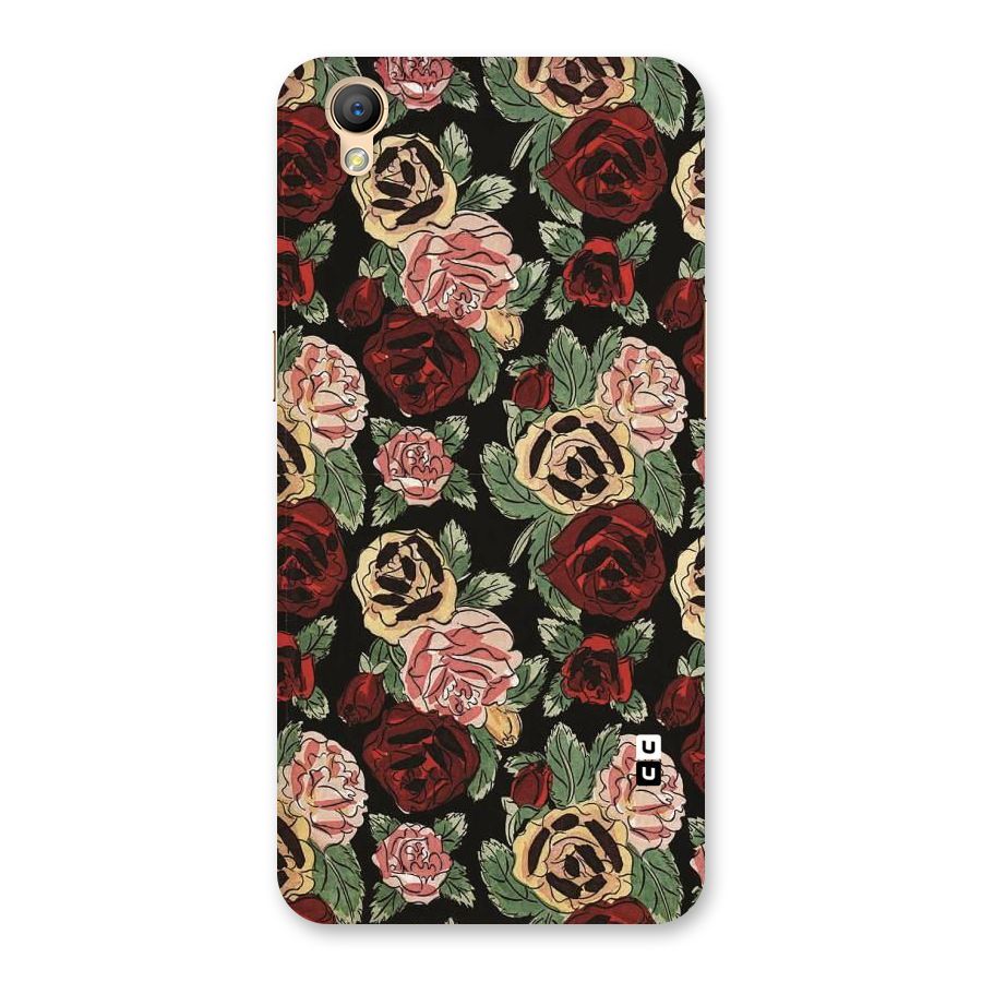 Dark Pastel Flowers Back Case for Oppo A37