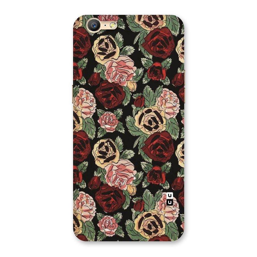 Dark Pastel Flowers Back Case for Oppo A39