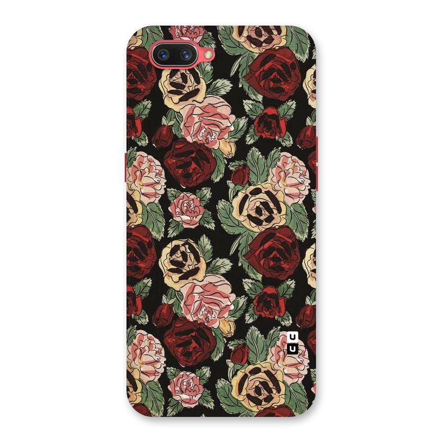 Dark Pastel Flowers Back Case for Oppo A3s