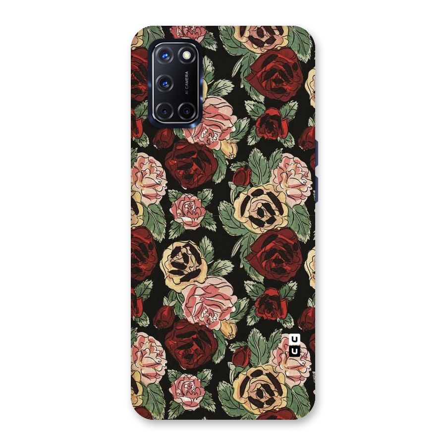 Dark Pastel Flowers Back Case for Oppo A52