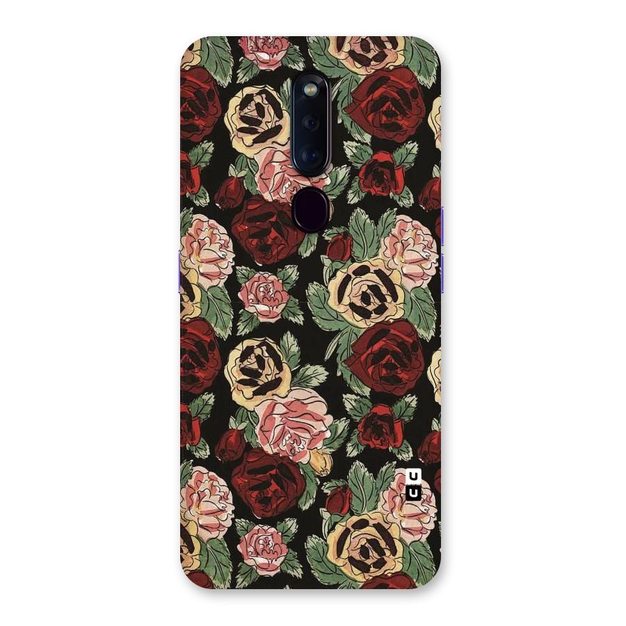 Dark Pastel Flowers Back Case for Oppo F11 Pro