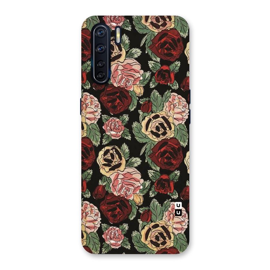 Dark Pastel Flowers Back Case for Oppo F15