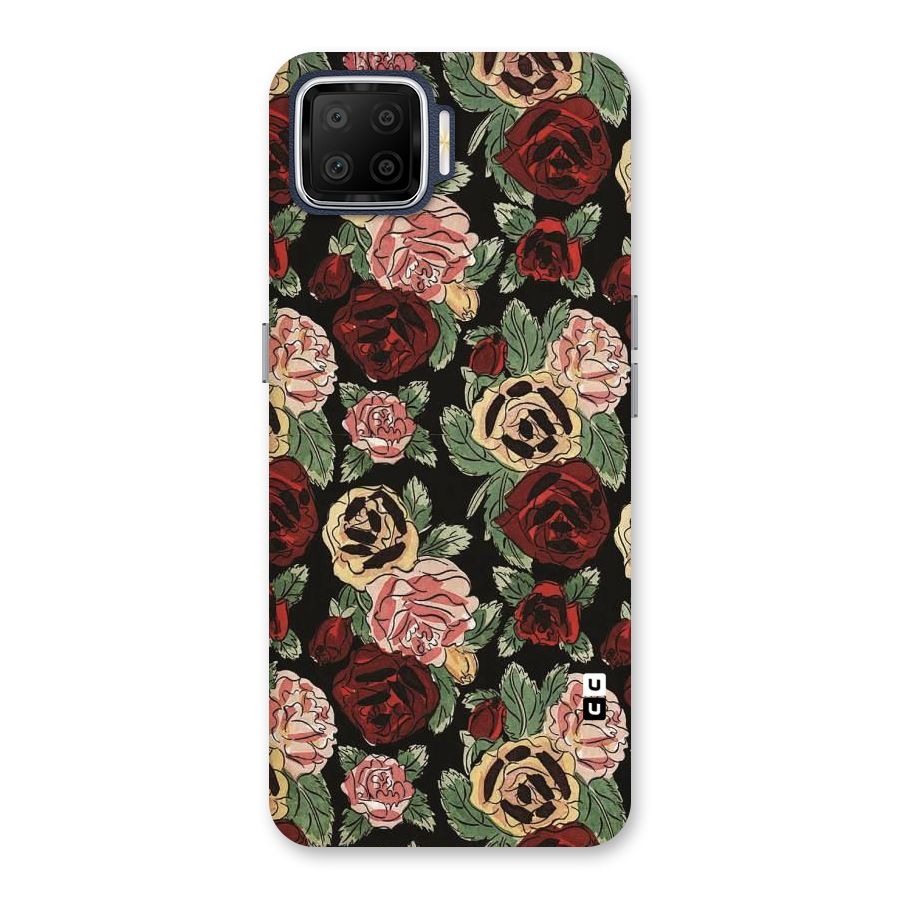 Dark Pastel Flowers Back Case for Oppo F17