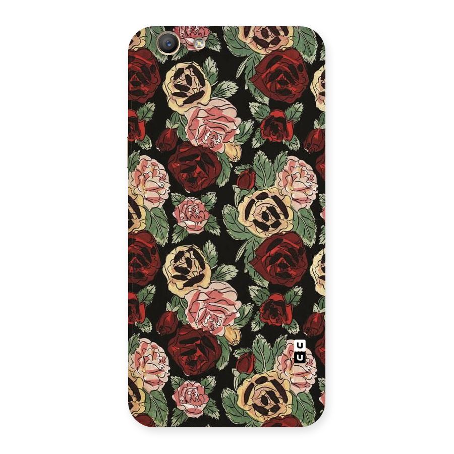 Dark Pastel Flowers Back Case for Oppo F1s