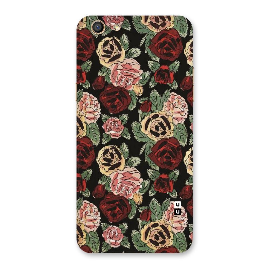 Dark Pastel Flowers Back Case for Oppo F3