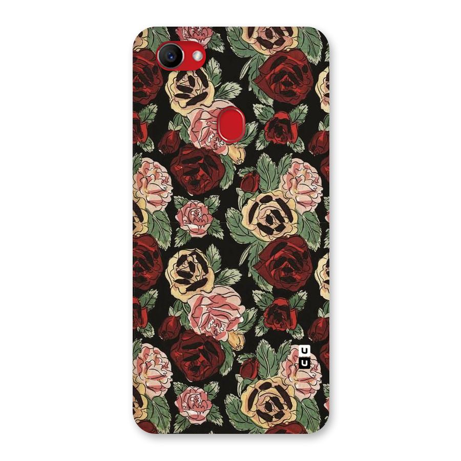 Dark Pastel Flowers Back Case for Oppo F7