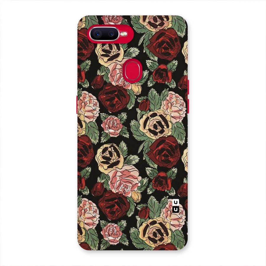 Dark Pastel Flowers Back Case for Oppo F9 Pro