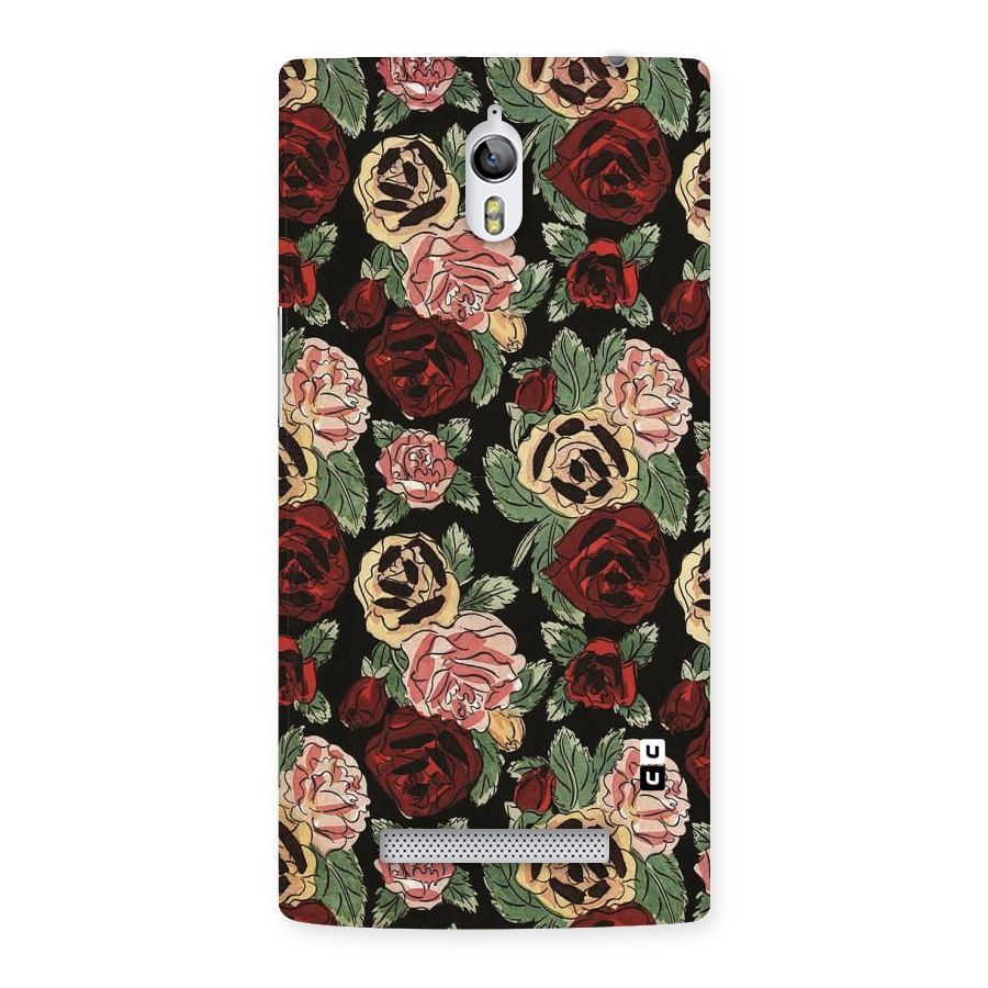 Dark Pastel Flowers Back Case for Oppo Find 7
