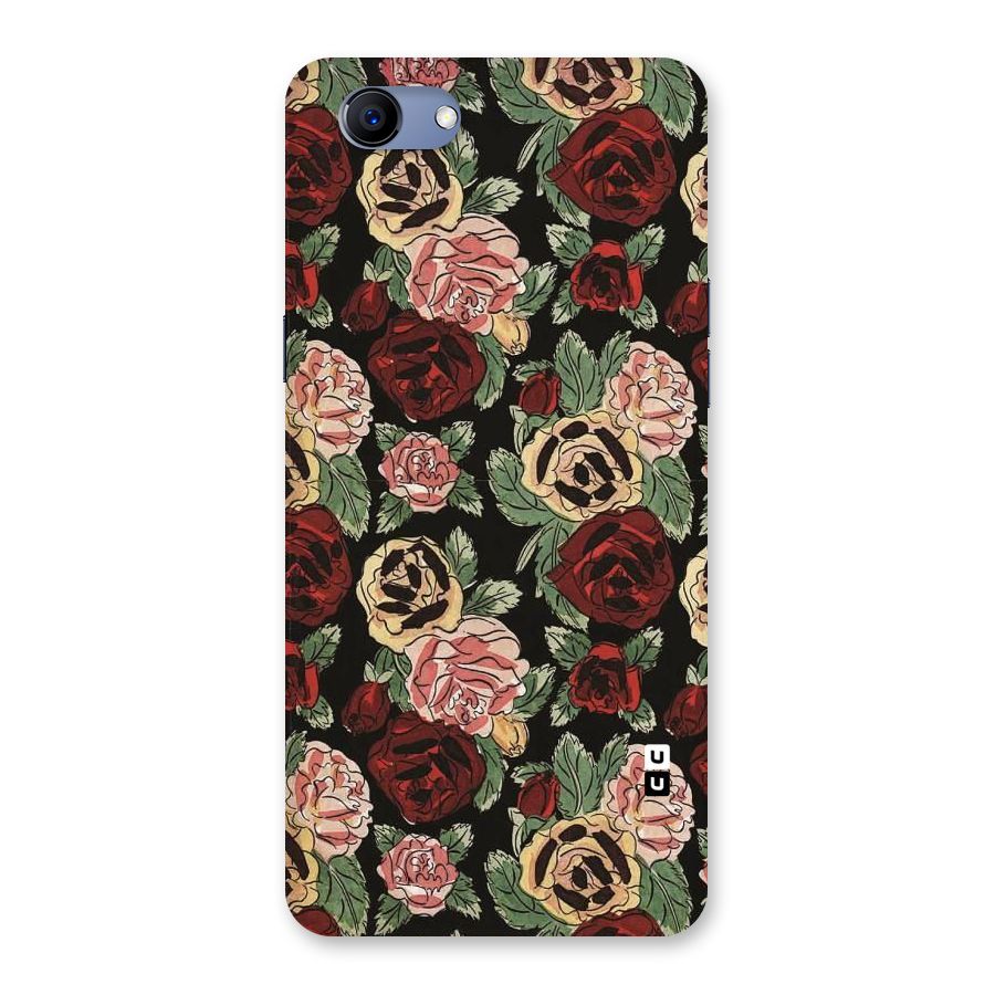 Dark Pastel Flowers Back Case for Oppo Realme 1