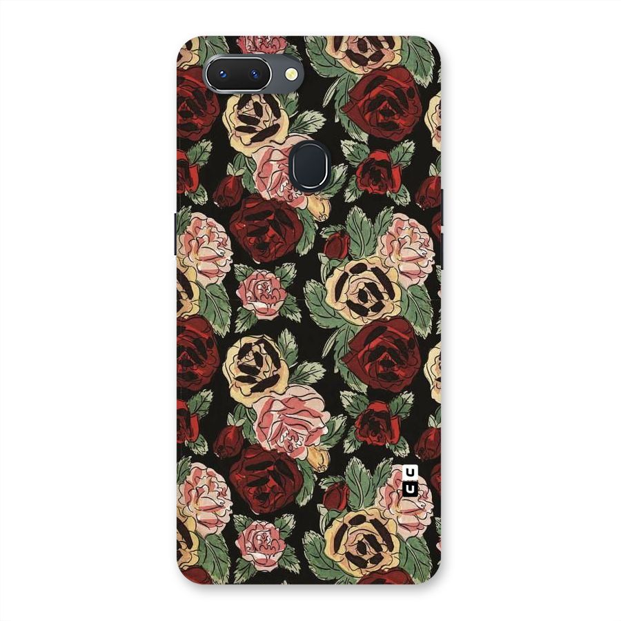 Dark Pastel Flowers Back Case for Oppo Realme 2