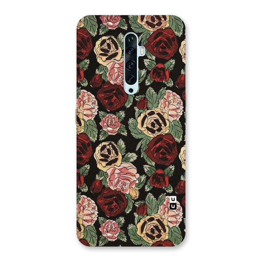 Dark Pastel Flowers Back Case for Oppo Reno2 Z