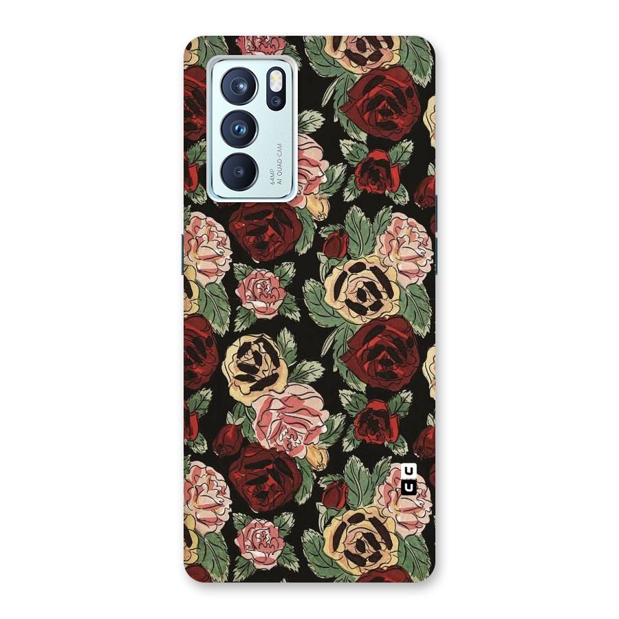 Dark Pastel Flowers Back Case for Oppo Reno6 Pro 5G