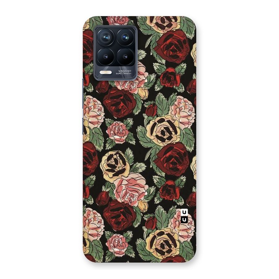 Dark Pastel Flowers Back Case for Realme 8 Pro