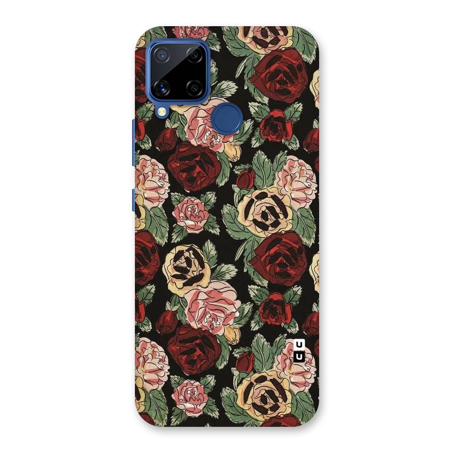 Dark Pastel Flowers Back Case for Realme C15