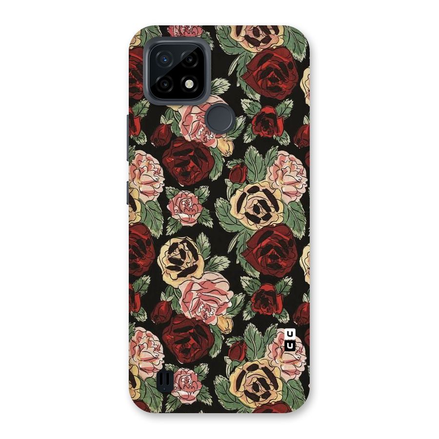 Dark Pastel Flowers Back Case for Realme C21