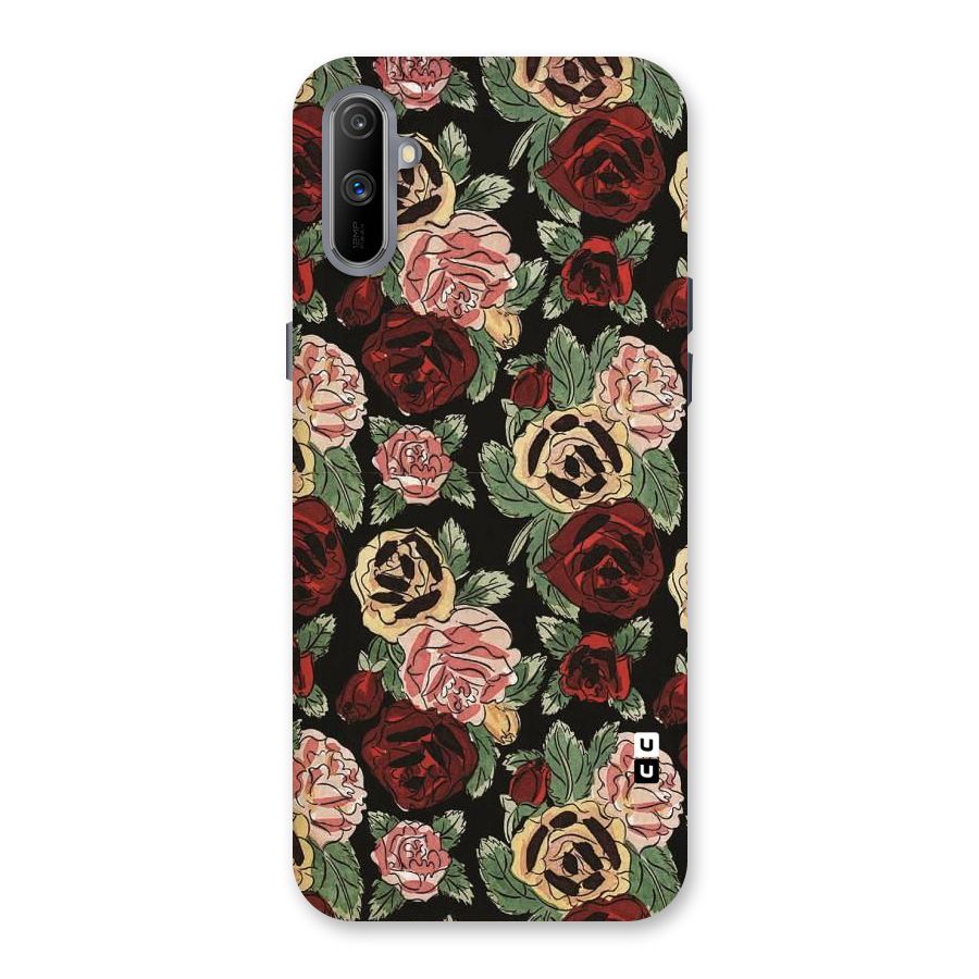 Dark Pastel Flowers Back Case for Realme C3